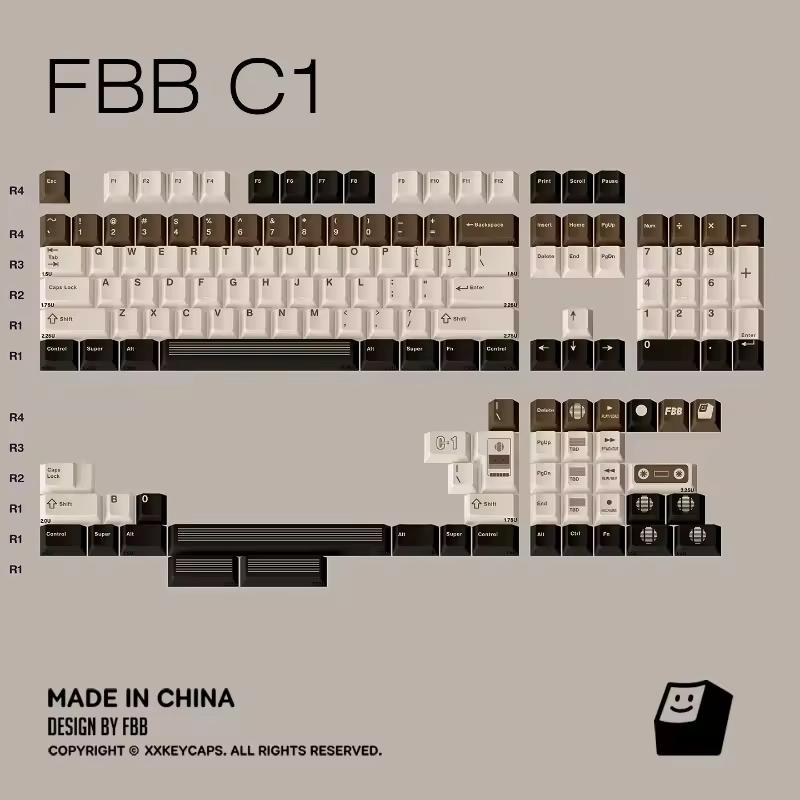 FBB C1 Keycaps Cherry Profile PBT Dye Subbed