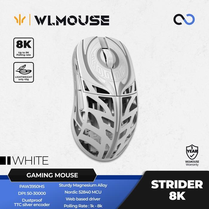 WLMouse Strider 8k Super Light Magnesium Wireless PAW3950 HS Gaming Mouse XM2 Shape