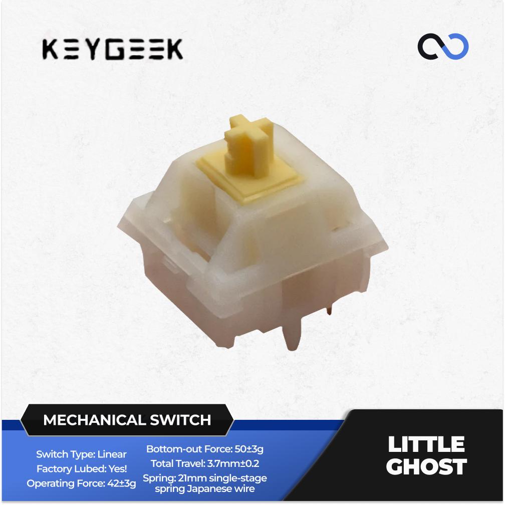 Keygeek Little Ghost Pre-Lubed Mechanical Keyboard PCB Mount Switch (Linear) by Dino Lab