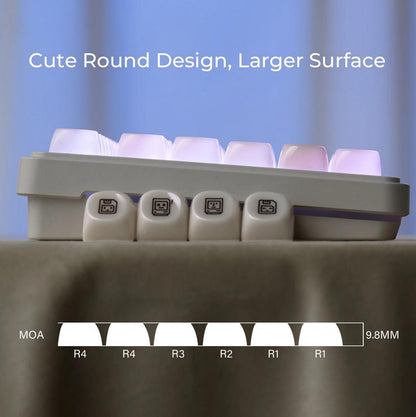 XVX White Chocolate Keycaps MOA Profile Dyesub PC Keycaps 139-Keys