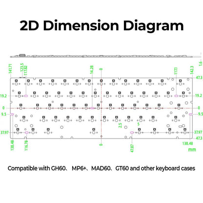 MMD AR60 Kit 8K HE PCB Hall Effect 60% Gaming Keyboard Rapid Trigger SOCD RDT