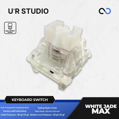 UR Studio White Jade MAX Magnetic Hall Effect Keyboard switch (Linear)