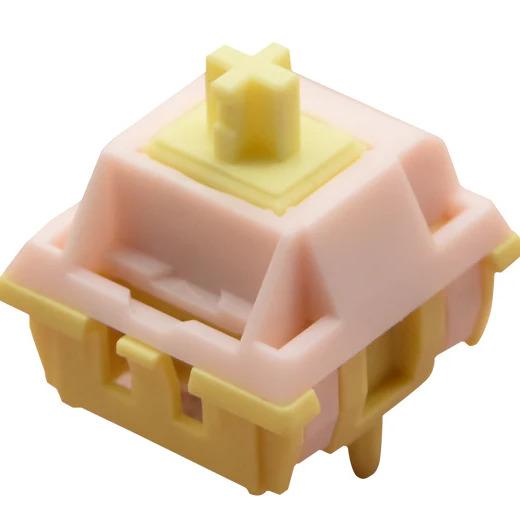 KeyGeek Peach CheeseCake Pre-Lubed Mechanical Keyboard PCB Mount Switch (Linear) by Black Cat Studio