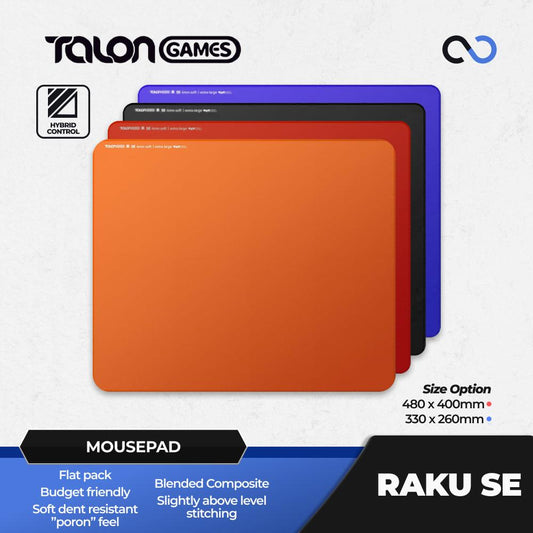 TALONGAMES Raku SE Soft Rubber Base Gaming Mousepad Saturn Pro Clone (Hybrid-Control)