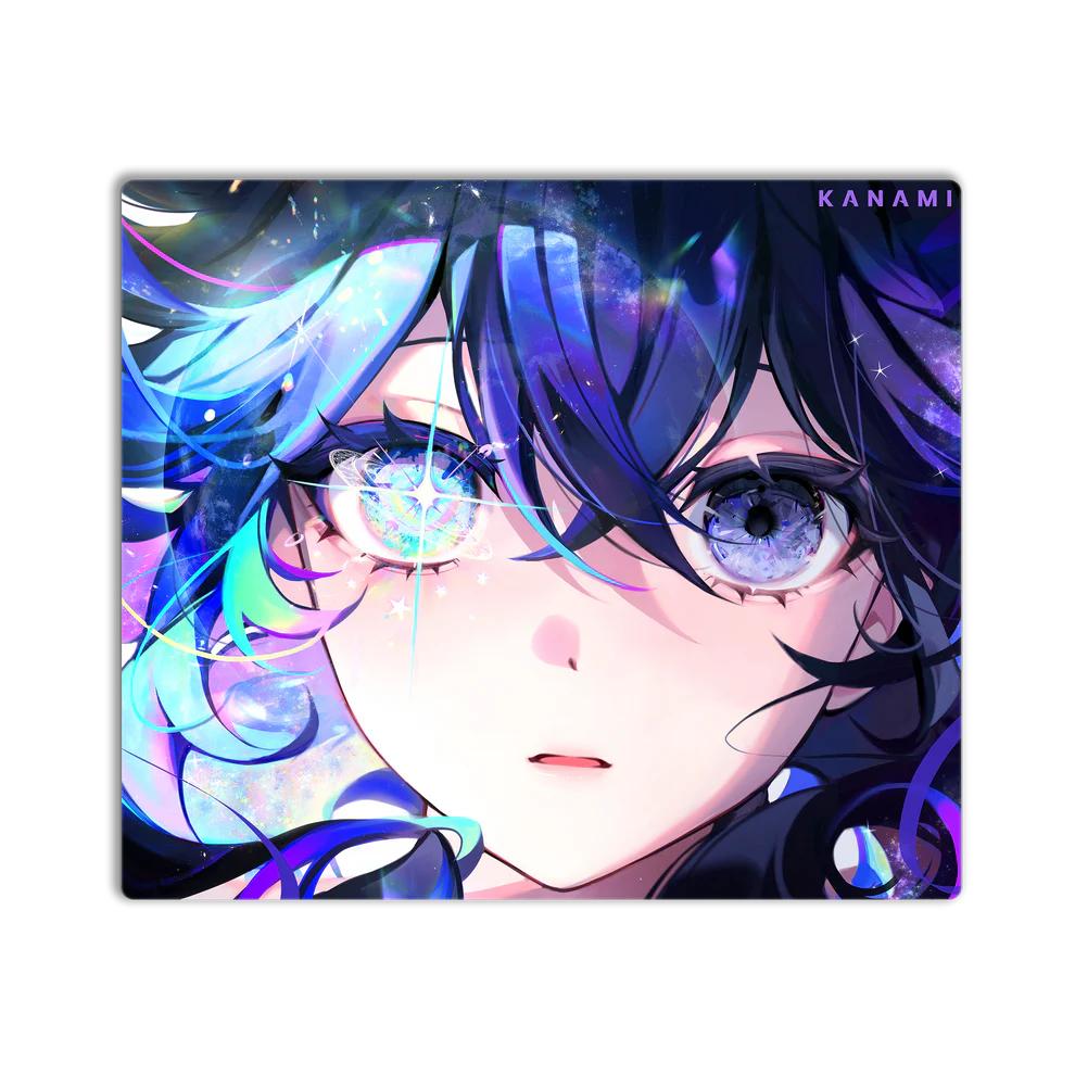KANAMI Hoshino Silicone Base COATED Gaming Glass Mousepad Kaca (Speed)