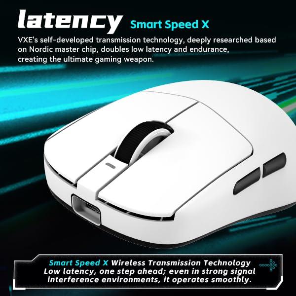 VXE R1 SE+ 1K Wireless Light Weight Ambidextrous PAW3395 SE Gaming Mouse