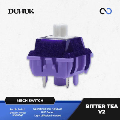 Grain Gold Bitter Tea V2 Pre-Lubed Mechanical keyboard PCB Mount Switch (Tactile) by Duhuk
