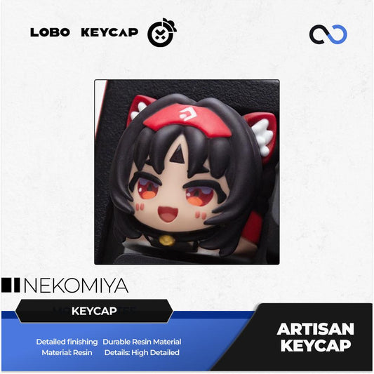 Lobo Nekomiya Zenless Zone Zero / ZZZ Theme Artisan Keycaps Resin Keycap