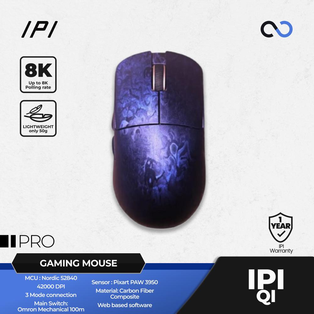 IPI QI PRO 8k Wireless Ultra Light Carbon Fiber PAW3950 Gaming Mouse