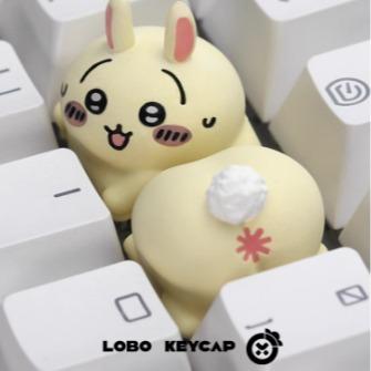 Lobo Usagi Butt Chiikawa Anime Theme Artisan Keycaps Resin Keycap