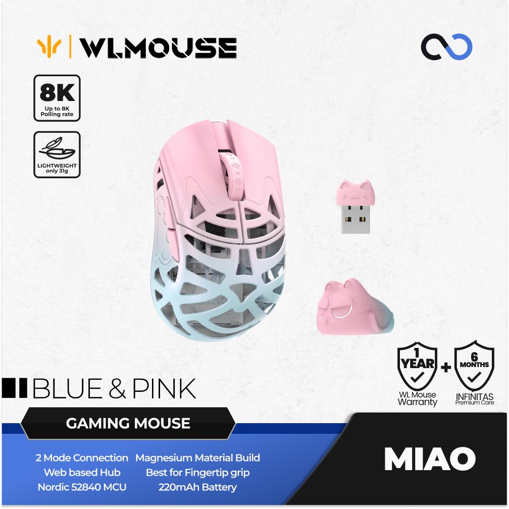 WLMouse Miao 8k Wireless Ultra Light Magnesium PAW3950 HS Finger tip Gaming Mouse