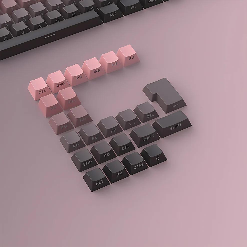 Infinitas Blckbrry Gradient Keycaps Cherry Side Profile Double Shot Shine Through PBT Keycap 136-Keys