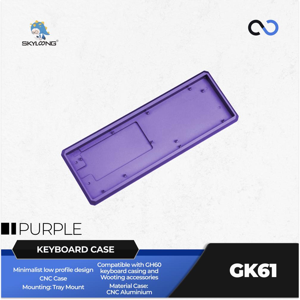 SKYLOONG GK61 Case Custom 60% CNC Aluminum / Acrylic / Wooden Keyboard Case Tray Mount DIY for Wooting 60HE+ / GH60 / TOFU60