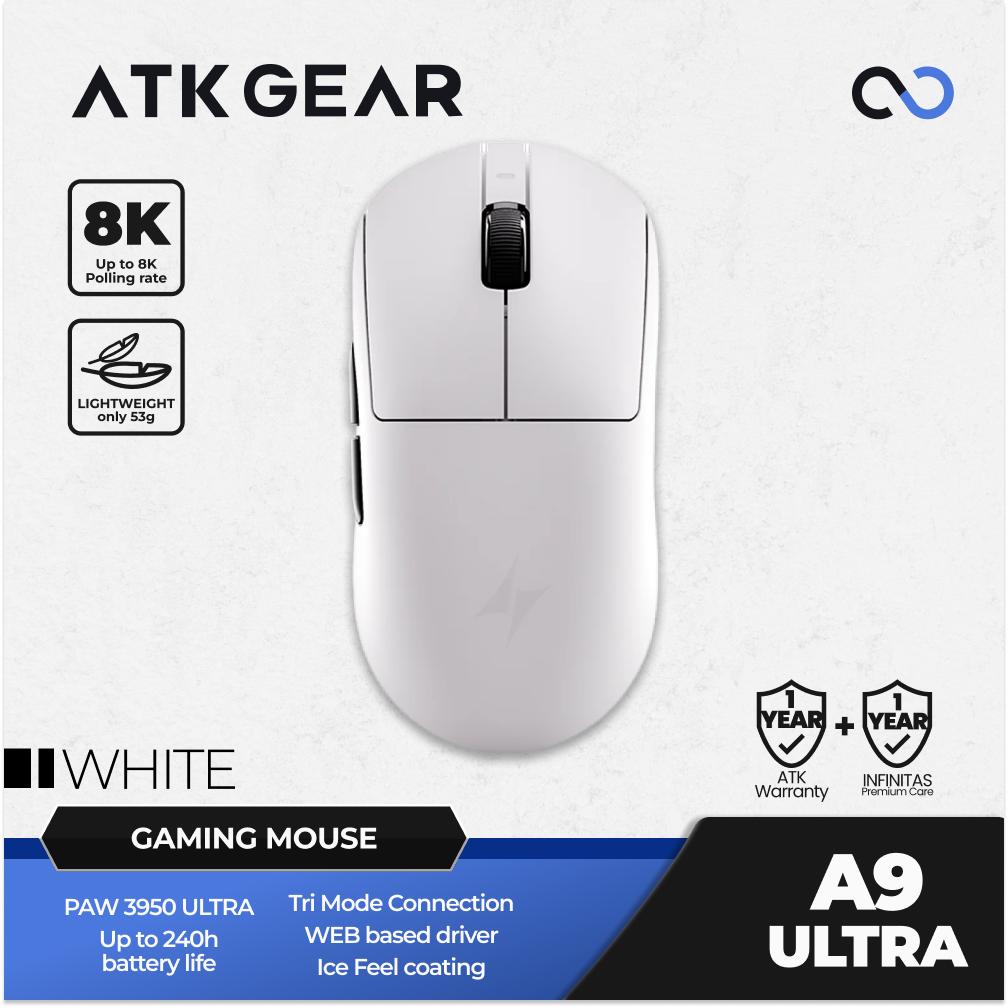 ATK A9 ULTRA 8K Wireless Light Weight PAW3950Ultra Gaming Mouse