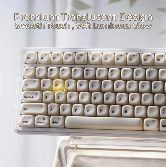 XVX White Chocolate Keycaps MOA Profile Dyesub PC Keycaps 139-Keys