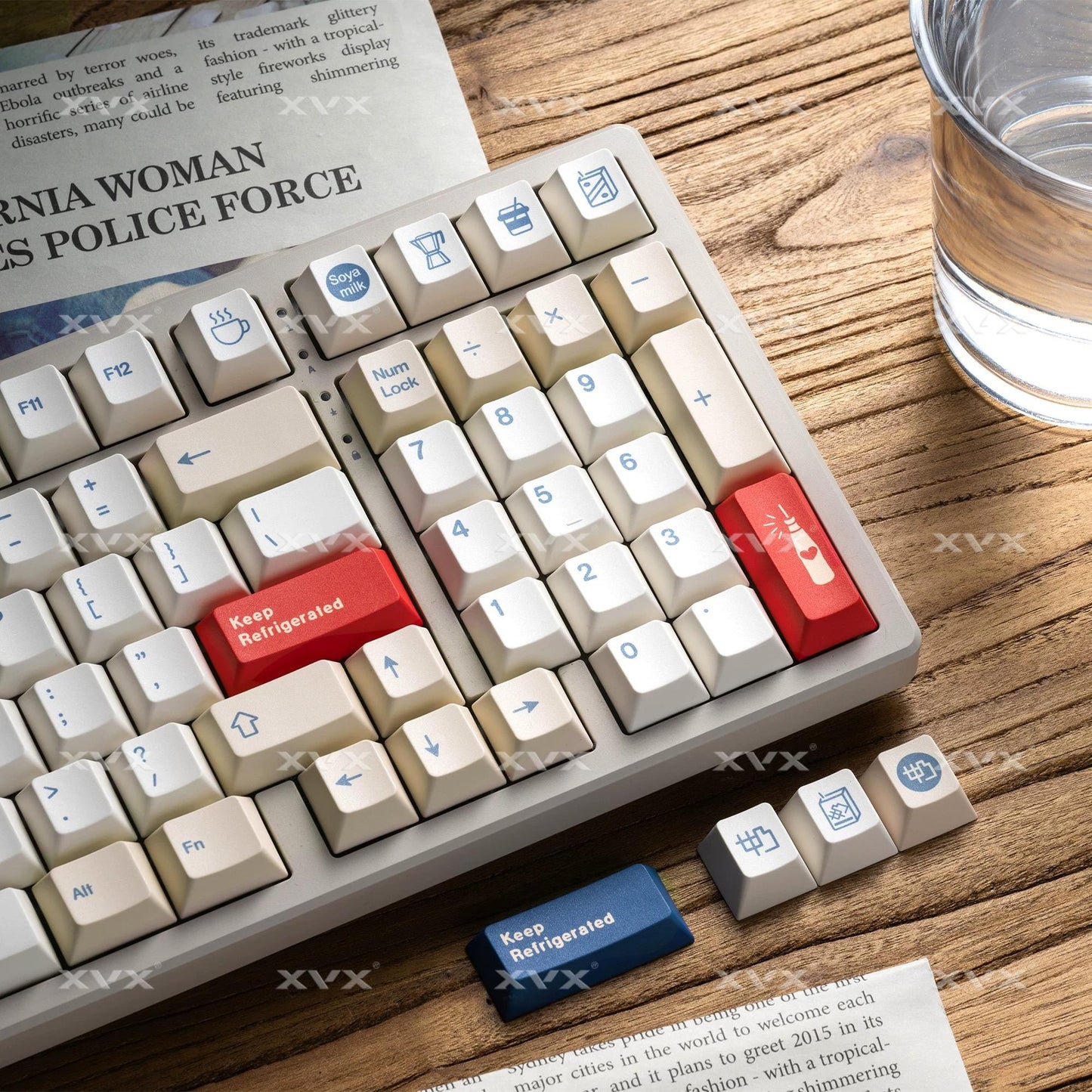 XVX Soy Milk Keycaps Cherry Profile PBT Dye Sub Keycap 147-Keys