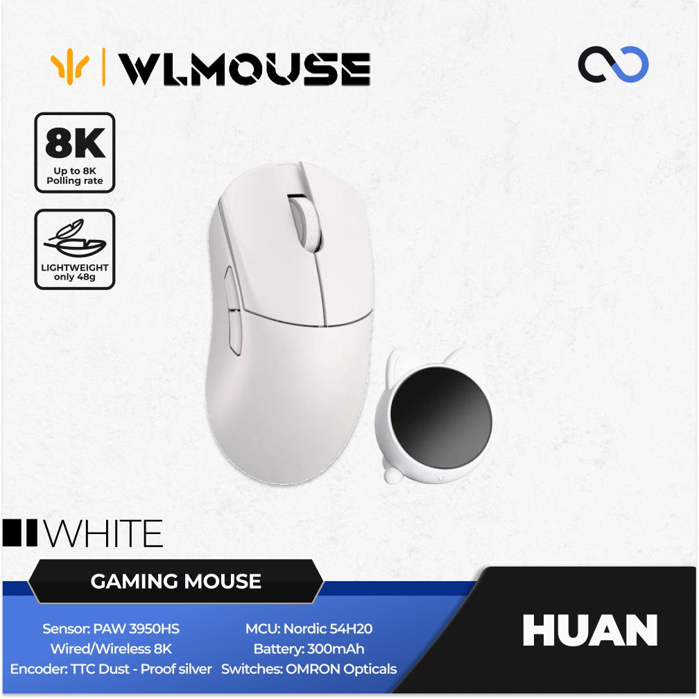 WLMouse Huan 8k Super Light Magnesium Wireless ambidextrous PAW3950HS Gaming Mouse