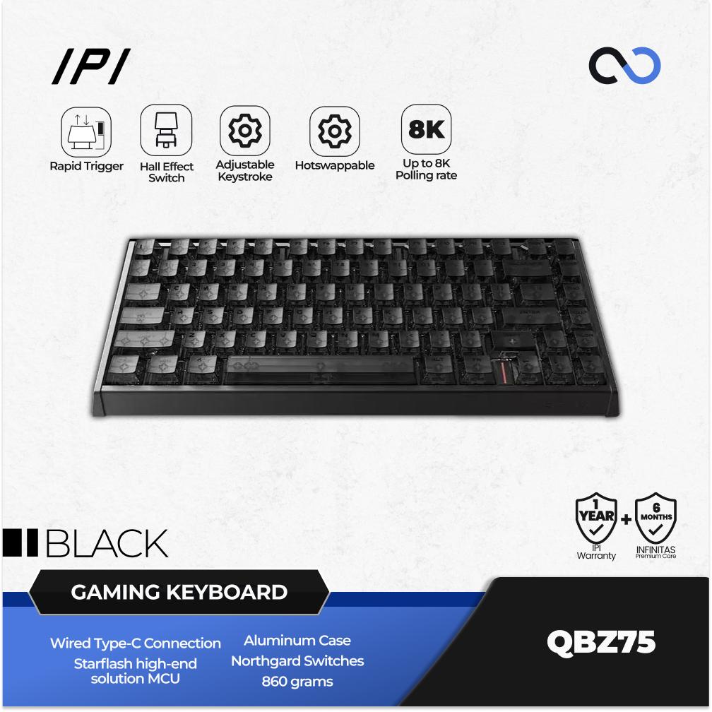 IPI QBZ75 HE 8K Hall Effect 75% Magnetic Keyboard Rapid Trigger SOCD DKS Wooting