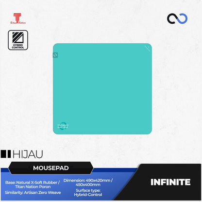 Titan Nation Infinite Poron Base Gaming Mousepad Artisan Zero Clone (Hybrid-Control)