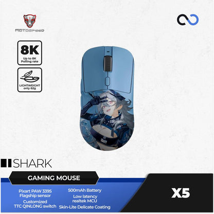 MOTOSPEED X5 8k Super Light Wireless PAW3395 Gaming Mouse
