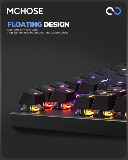 MCHOSE MIX87 8K Hall Effect TKL Magentic Gaming Keyboard Rapid Trigger SOCD DKS Wooting