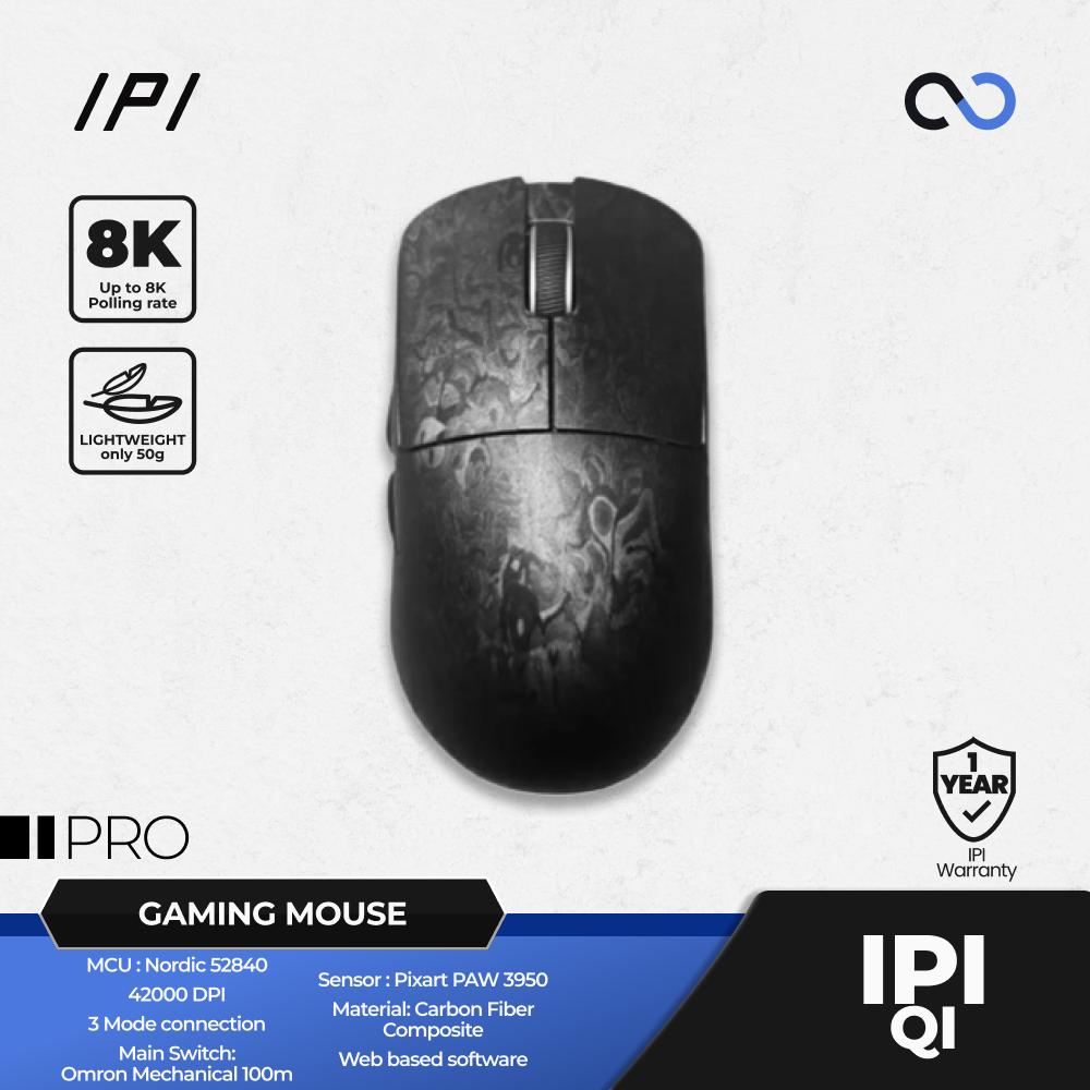 IPI QI PRO 8k Wireless Ultra Light Carbon Fiber PAW3950 Gaming Mouse