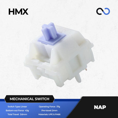 HMX Nap Pre-Lubed Mechanical Keyboard PCB Mount Switch (Linear) by Sillyworks x Napworks