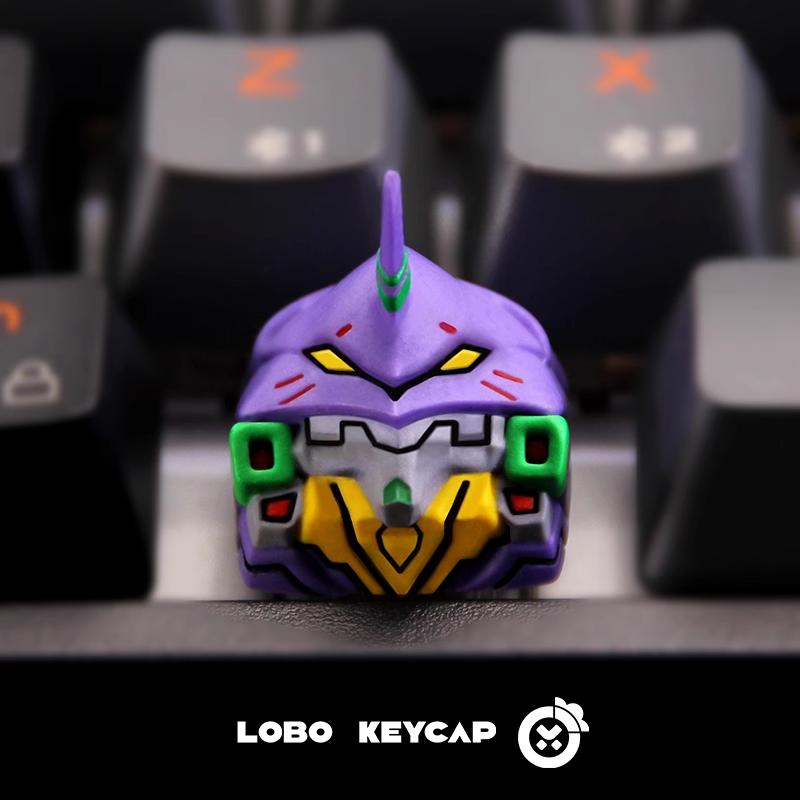 Lobo EVA-01 / Unit-01 Neon Genesis Evangelion Anime Theme Artisan Keycaps Resin Keycap