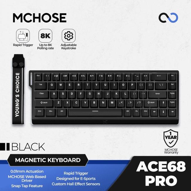 MCHOSE ACE68 E-Sports 8K Hall Effect 65% Keyboard Rapid Trigger SOCD DKS Wooting