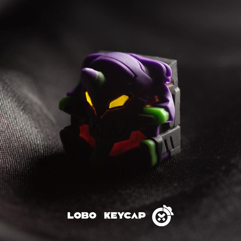 Lobo EVA-01 / Unit-01 Neon Genesis Evangelion Anime Theme Artisan Keycaps Resin Keycap
