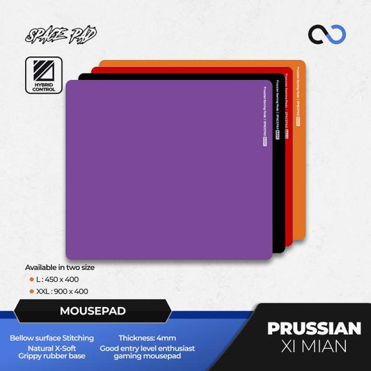 Spacepad Prussian Xi Mian Rubber Base Gaming Mousepad (Hybrid-Control)