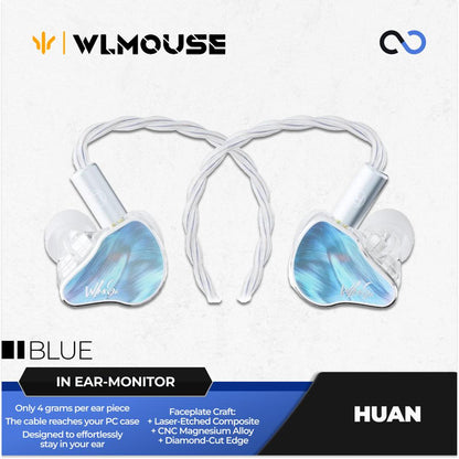 WLMouse Huan IEM 1DD+8BA Deep sub-bass In-Ear Monitor / Earphones
