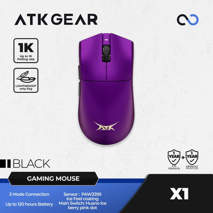 ATK X1 Blazing Sky 8K Wireless Light Weight PAW3395 Gaming Mouse Viper V3 Pro Shape