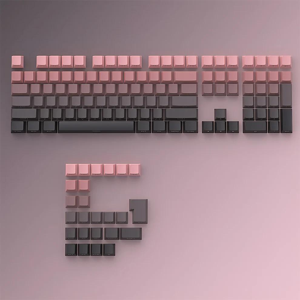 Infinitas Blckbrry Gradient Keycaps Cherry Side Profile Double Shot Shine Through PBT Keycap 136-Keys