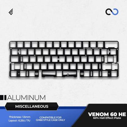 Geonworks VENOM 60 HE Plate GH60 Hall Effect 60% Gaming Keyboard Rapid Trigger SOCD