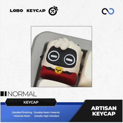 Lobo The Lamb Cult of The Lamb Game Artisan Keycaps Resin Keycap
