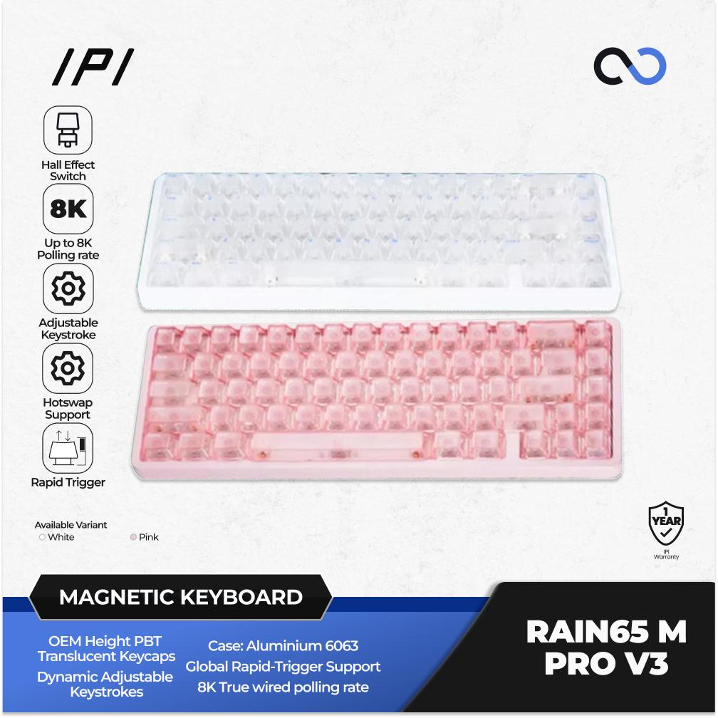 IPI Rain65 M PRO V3 8K Hall Effect Aluminum 65% Keyboard Rapid Trigger SOCD Wooting