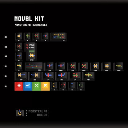 MONSTER LAB Base & Rule Keycaps Cherry Profile Dye Sub PBT Keycap 175-Keys