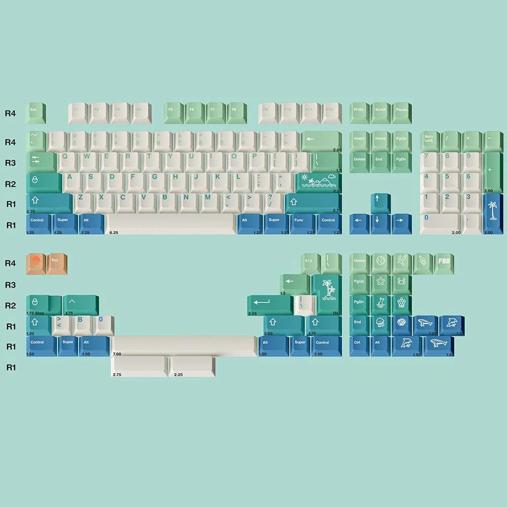 FBB Island R2 Keycaps Cherry Profile PBT Dye Subbed